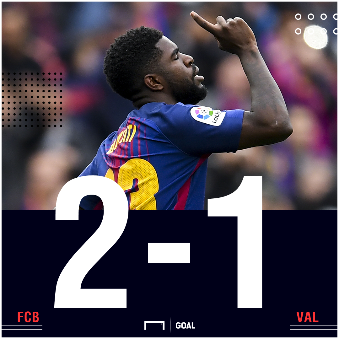 Barcelona Valencia score