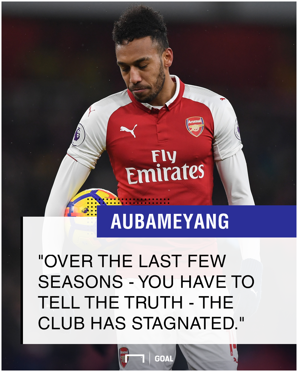 Pierre-Emerick Aubameyang Arsenal stagnated