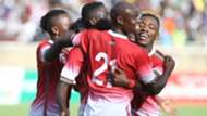 Dennis Odhiambo Francis Kahata and Aboud Omar of Kenya and Harambee Stars.