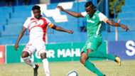Allan Wanga of Kakamega Homeboyz v Harun Shakava of Gor Mahia.