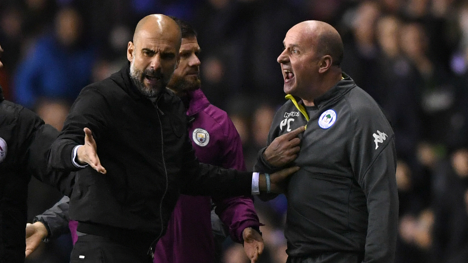 Pep Guardiola Paul Cook Manchester City Wigan Athletic