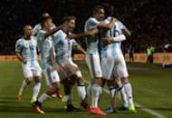 Argentina celebrate vs uruguay