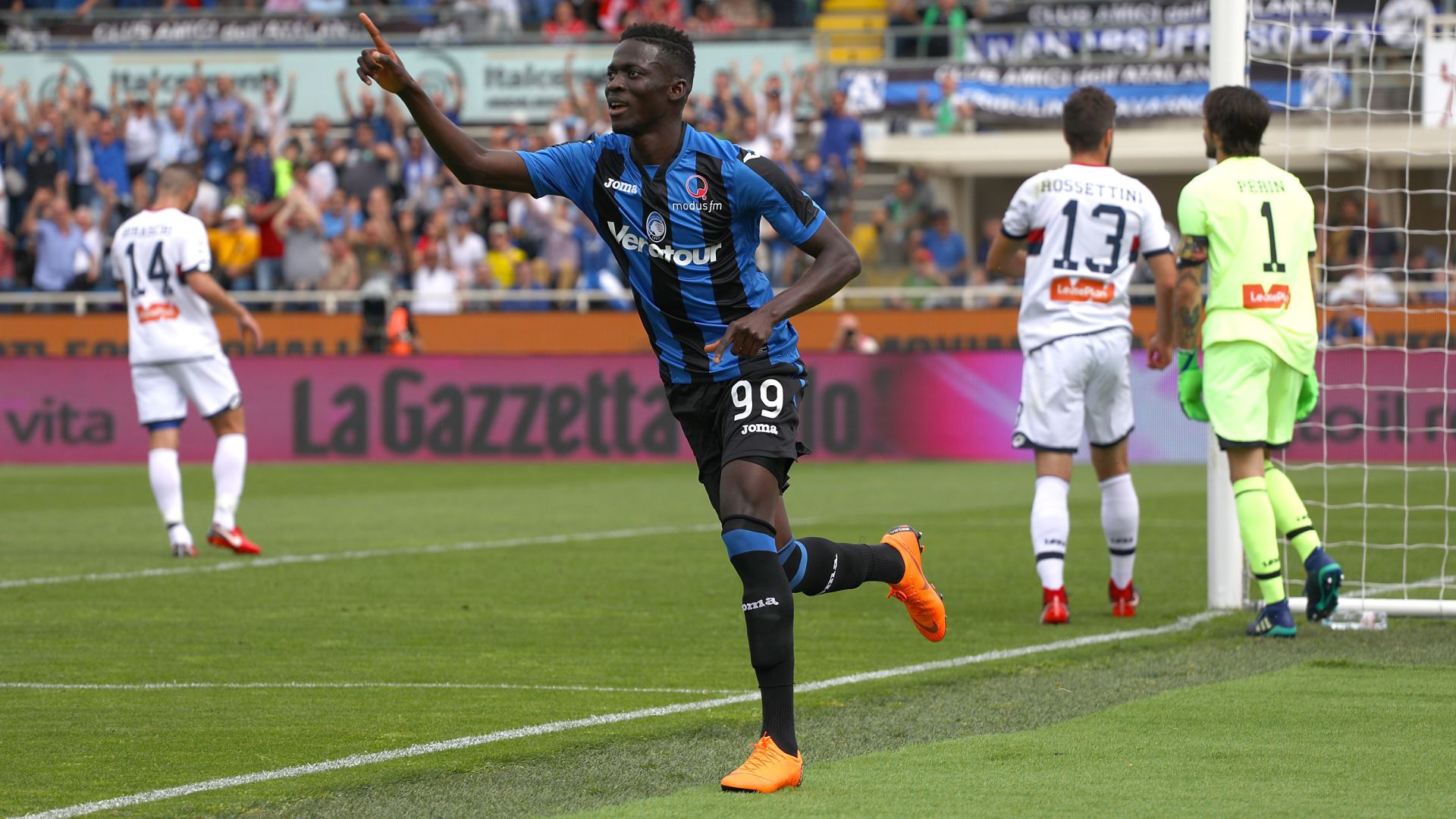 Risultati immagini per barrow atalanta gol genoa