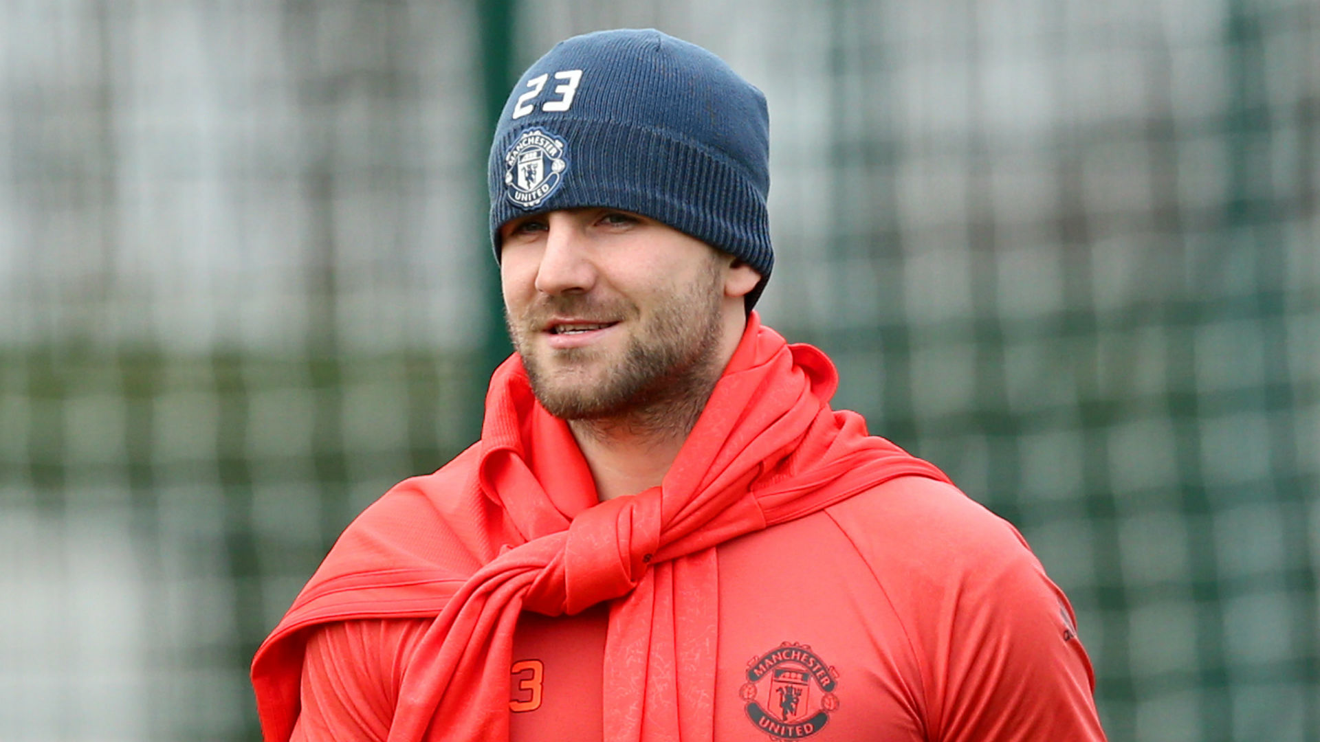 Luke Shaw Manchester United training