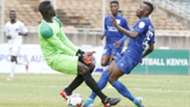 ABDALLAH HASSAN of Bandari FC v AWAD HAMD of Al Ahly Shendi.