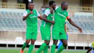 Jacques Tuyisenge Ernest Wendo and Dennis Oliech of Gor Mahia.