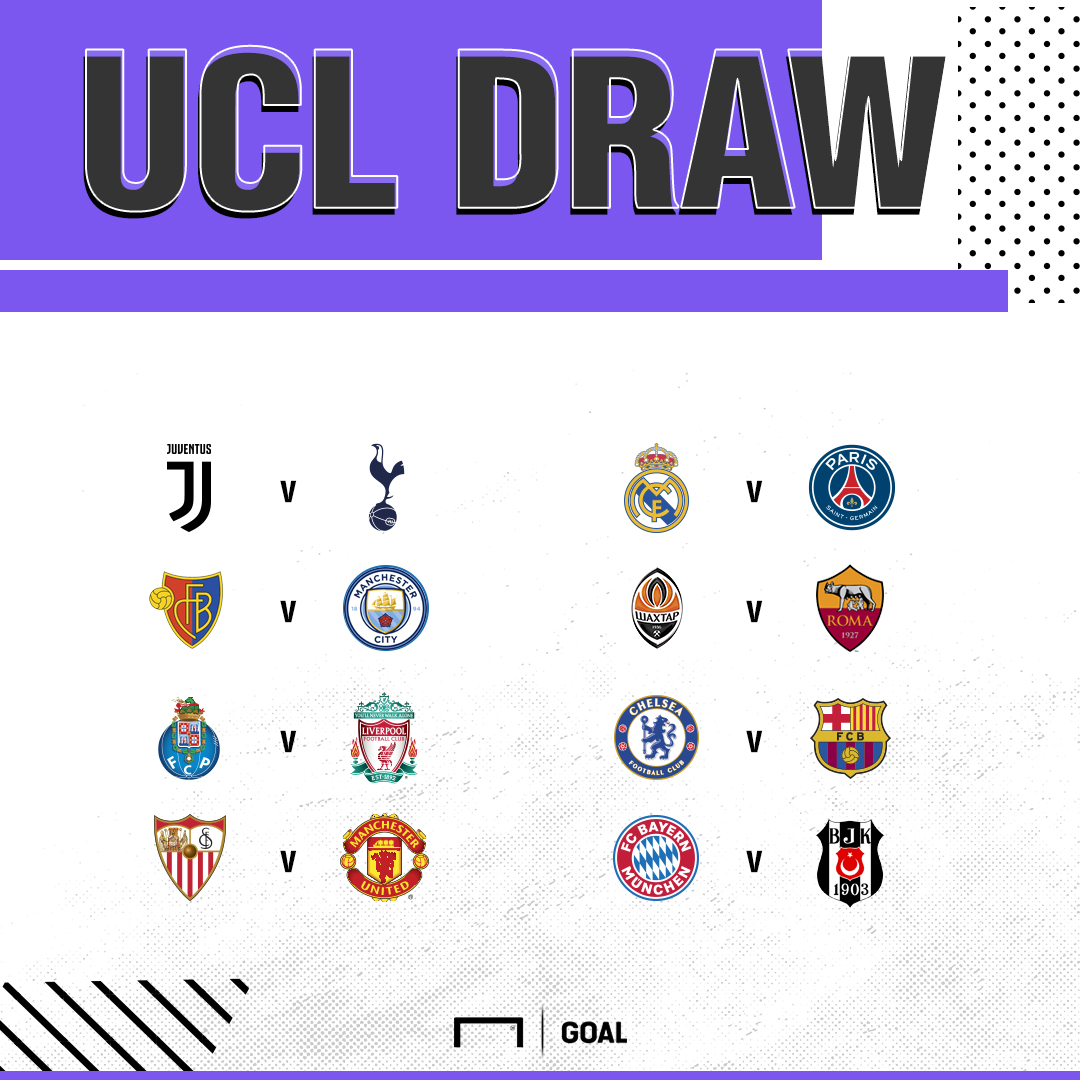 Champions League last 16 draw Man Utd face Sevilla, Real Madrid draw