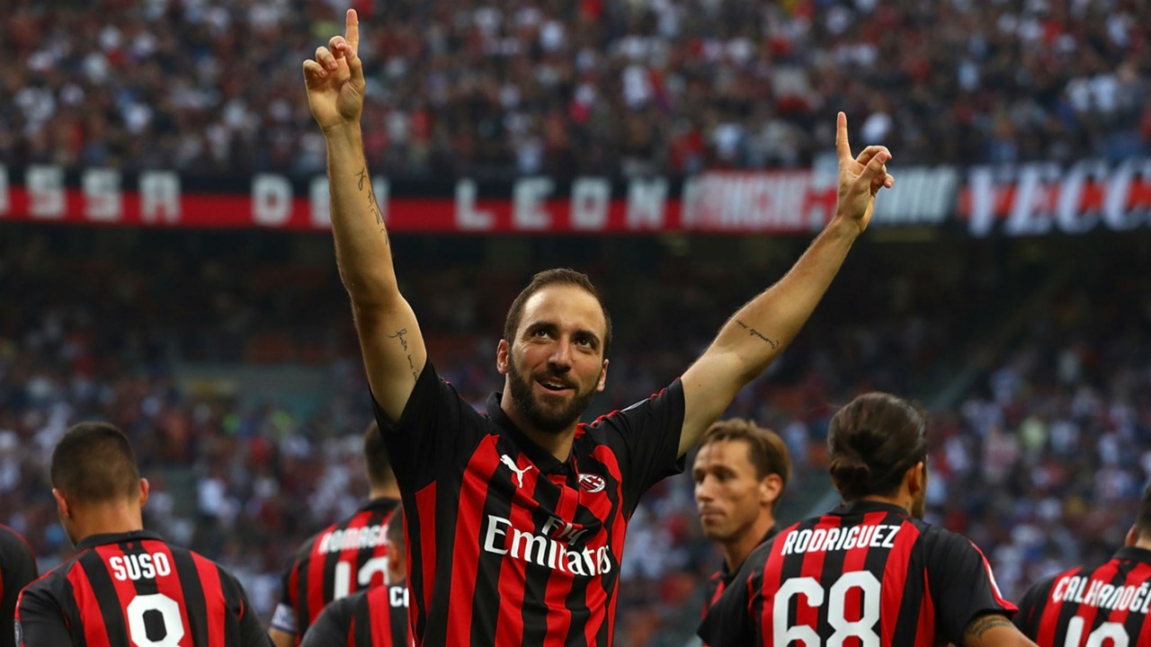 Image result for higuain milan olympiacos