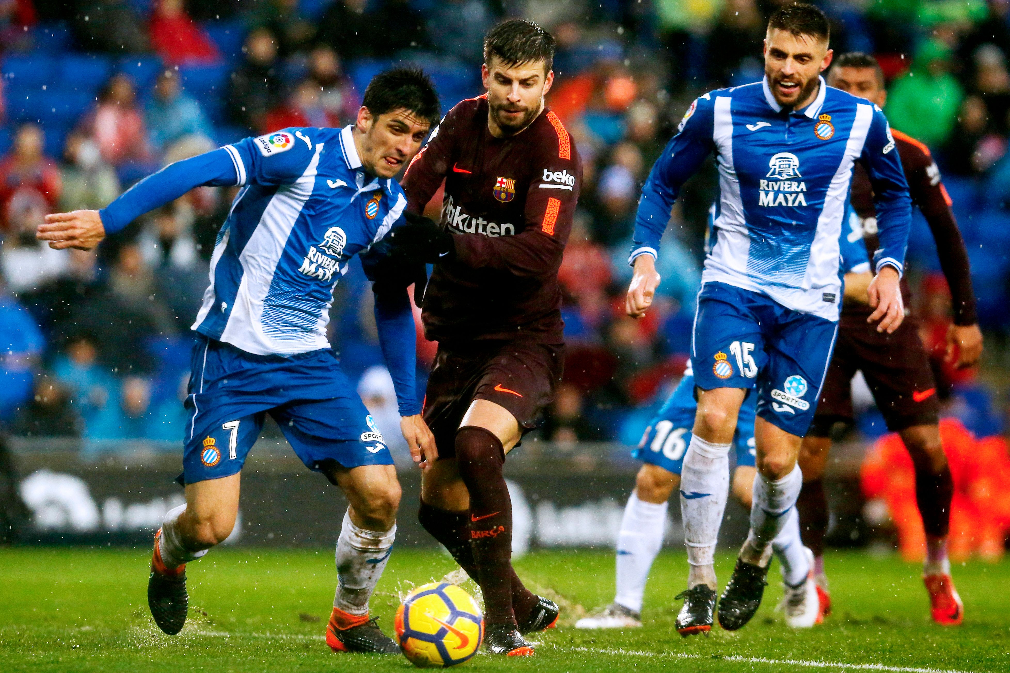 Gerard Moreno Gerard Pique Espanyol Barcelona LaLiga