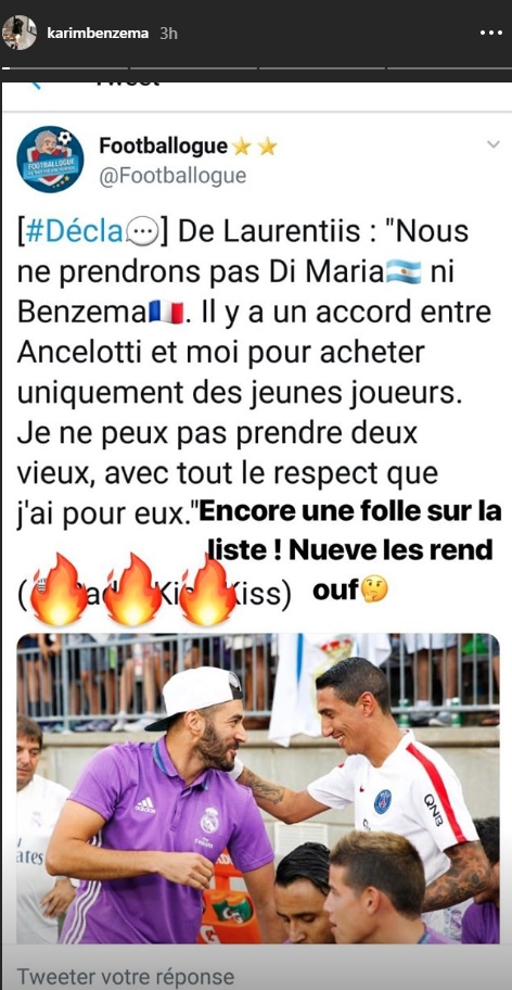 Benzema slams Di Laurentiis