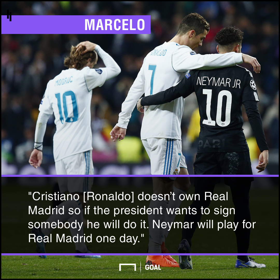 Neymar will play for Real Madrid Cristiano Ronaldo Marcelo