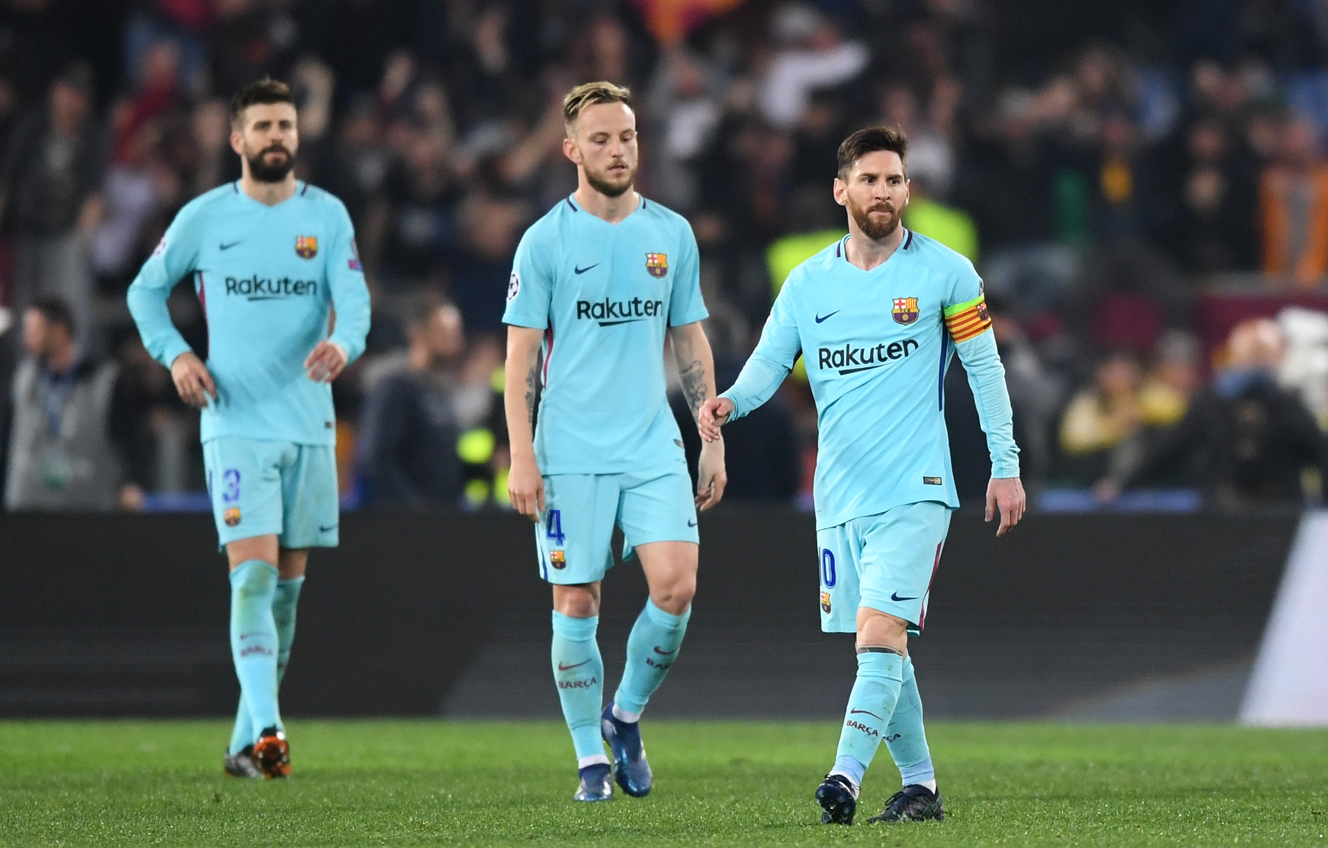 Ivan Rakitic Barcelona Messi Pique
