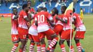 Harambee Starlets celebrates against Ethiopia