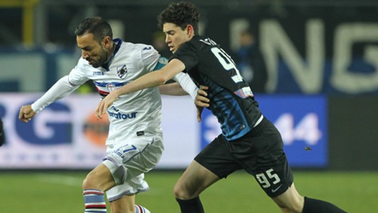 Risultati immagini per quagliarella sampdoria gol all'atalanta