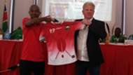 Nick Mwendwa and coach Paul Put