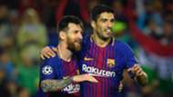 Lionel Messi Luis Suarez Barcelona Olympiakos UCL 18102017