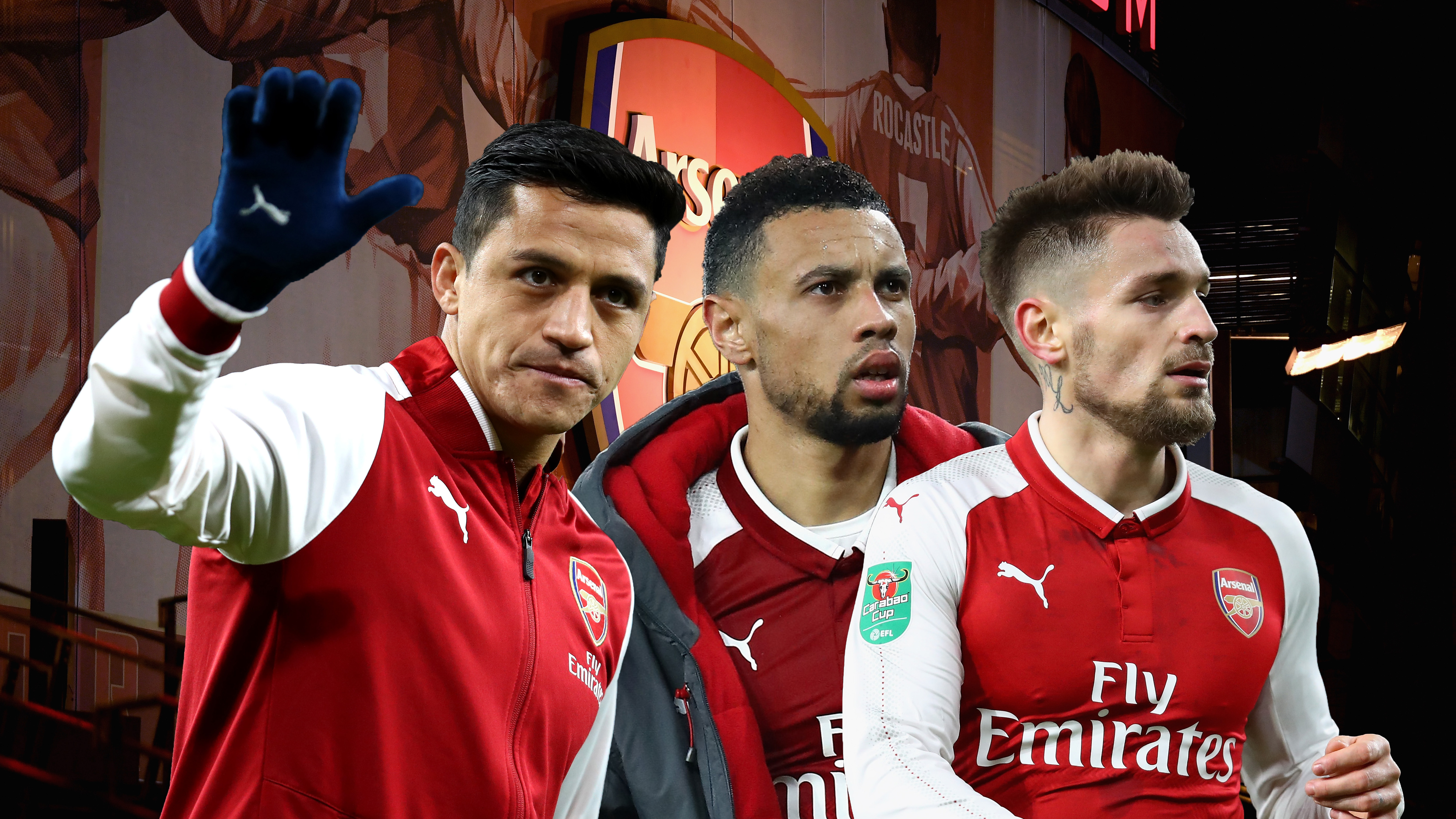 Alexis Sanchez Francis Coquelin Mathieu Debuchy