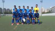 India U16 starting XI v Chinese Taipei in the Scoreboard at the Jockey Club International Youth Invitational Football Tournament
