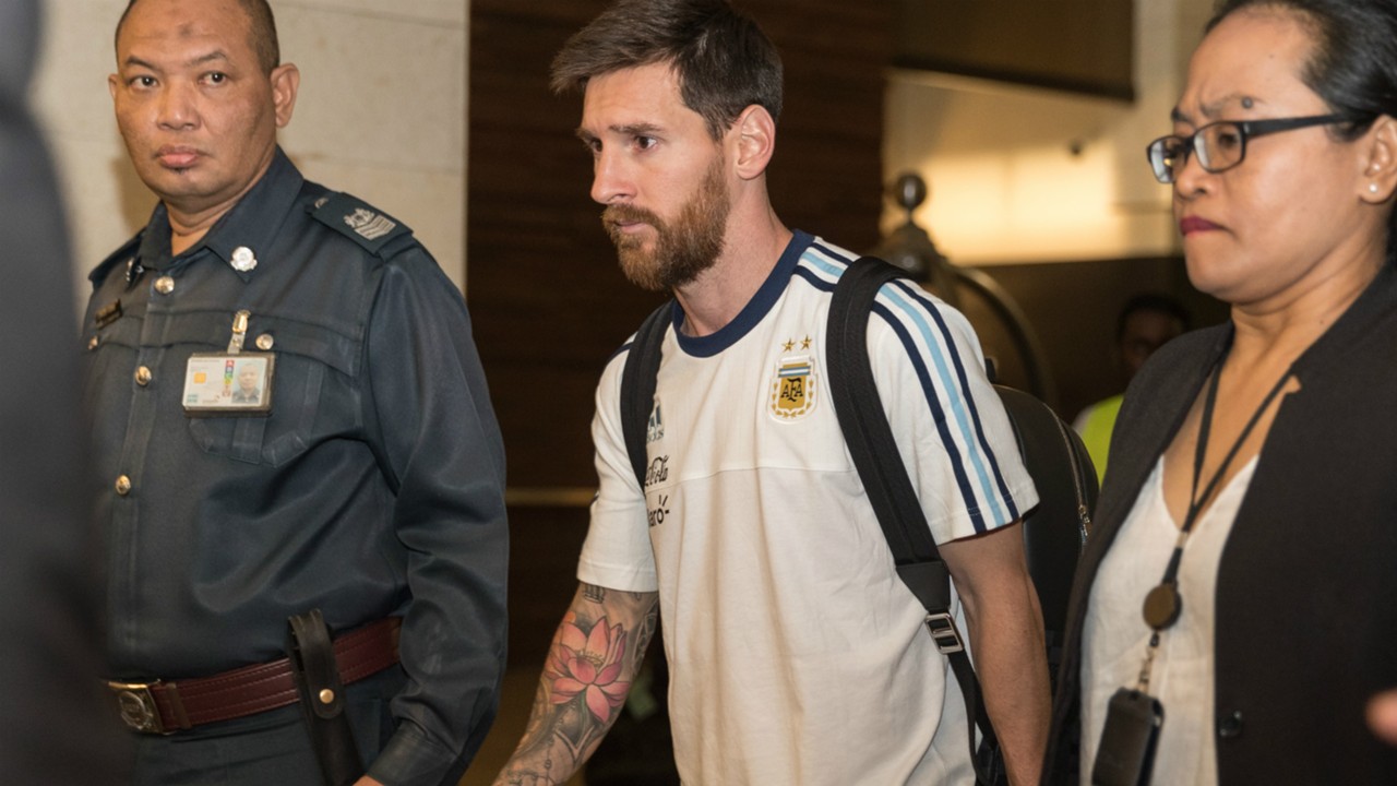 Con Messi La Seleccin Argentina Lleg A Singapur Goalcom