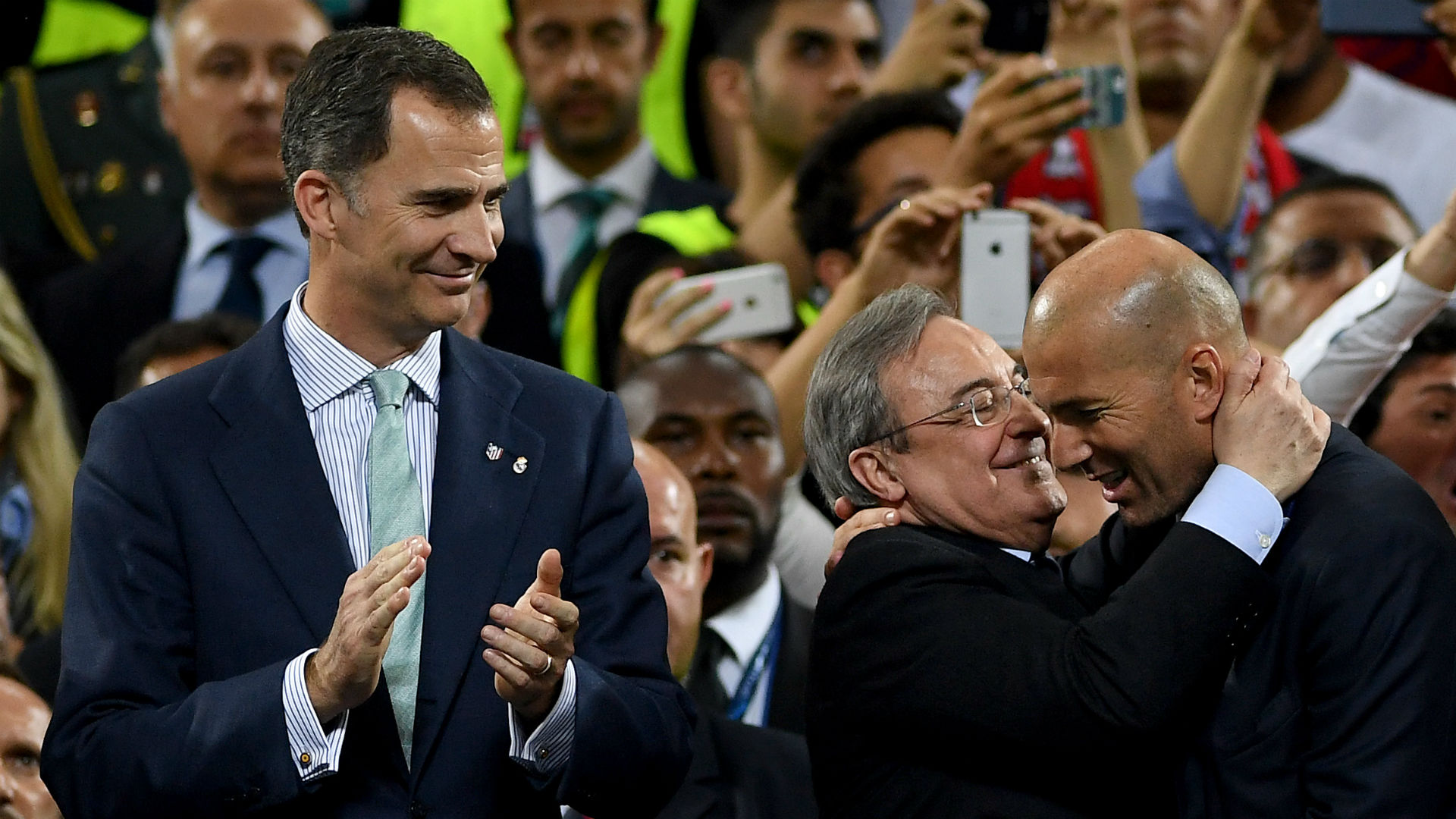 King Felipe VI Florentino Perez Zinedine Zidane