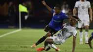 Hassan Kessy of Tanzania, Algeria's Hicham Boudaoui
