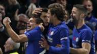 Chelsea celebrate v Manchester United
