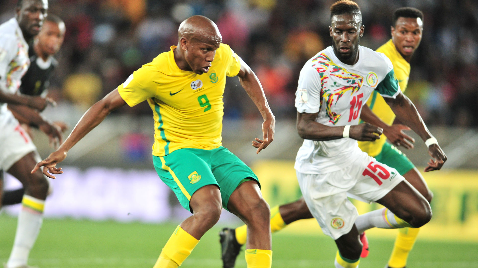 Bafana Bafana, Lebogang Manyama & Senegal, Salif Sane