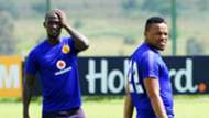 Siphelele Mthembu and Edward Manqele of Kaizer Chiefs