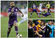 Diego Castro Josh Risdon Melbourne City v Perth Glory A-League 23042017