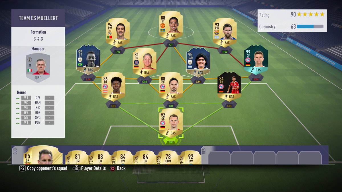 formation squad battles for Ronaldo FIFA Squad Muller's XI 18 in best & make Messi