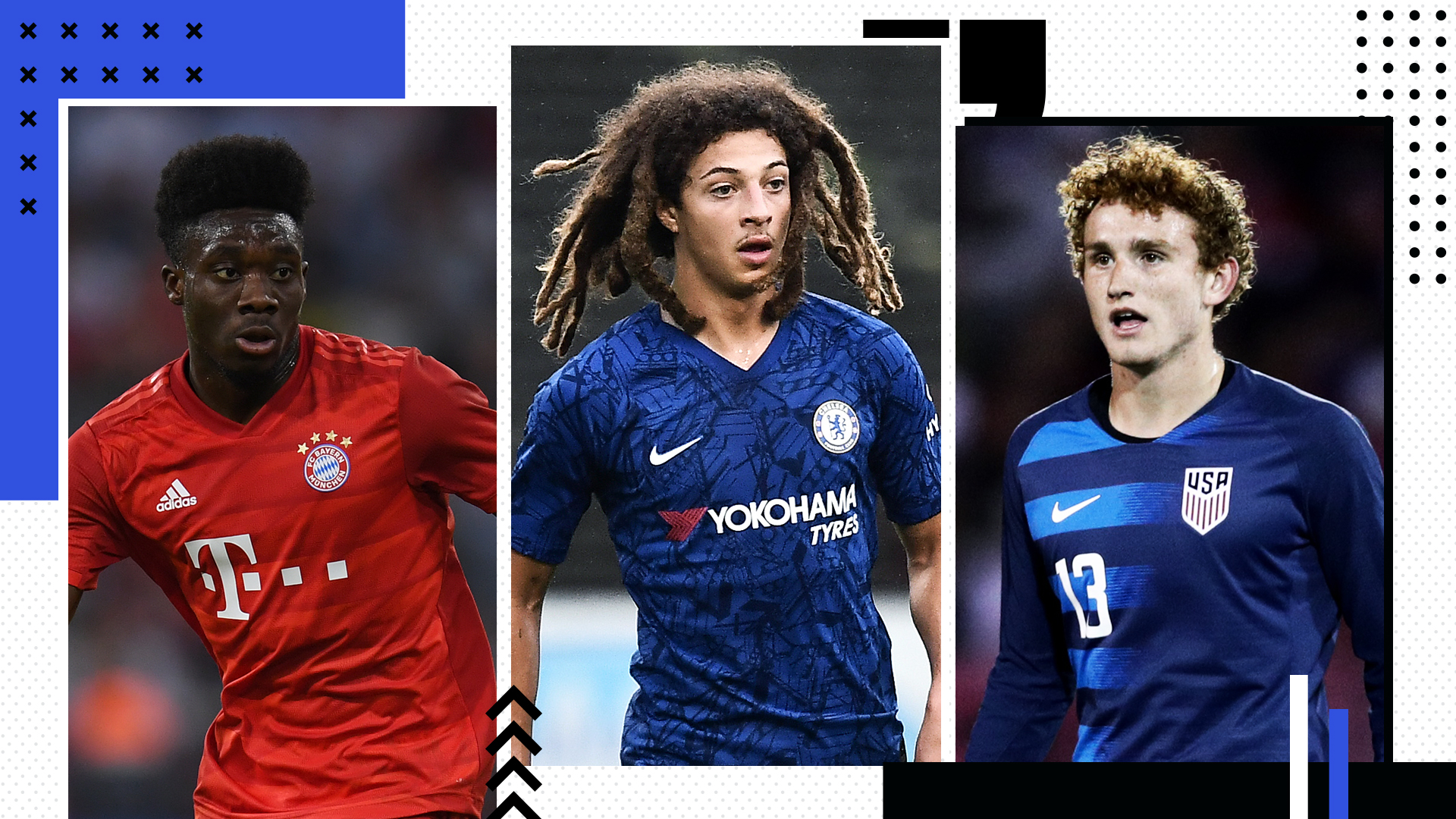 Best young Bundesliga players Alphonso Davies, Ethan Ampadu and the