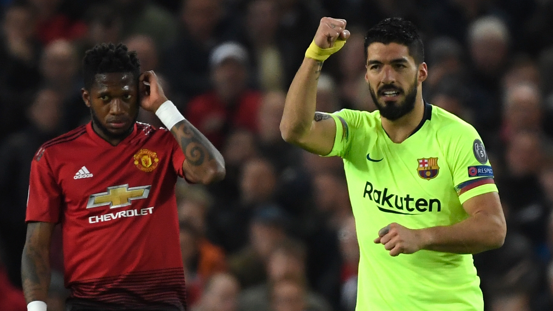 Fred, Luis Suarez, Man Utd against Barcelona, ​​UCL 2018-19