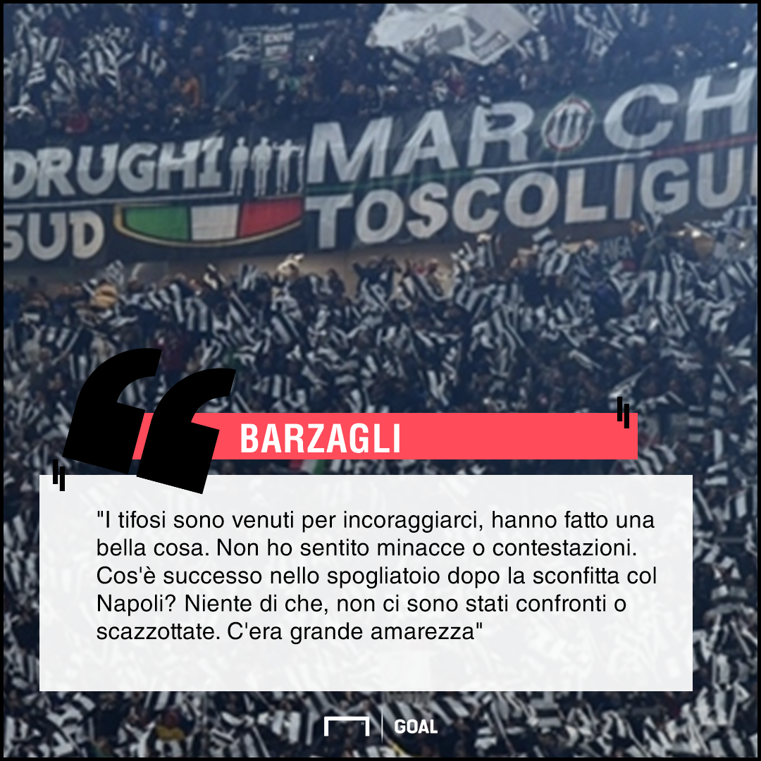Juve: Barzagli, i tifosi ci incoraggiano Juve: Barzagli, i tifosi ci incoraggiano