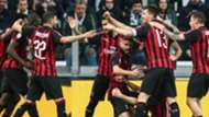 Juventus Milan celebrating Serie A