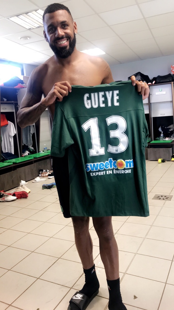 Maillot Domicile saint etienne Makhtar GUEYE Maillot Domicile saint etienne Makhtar GUEYE