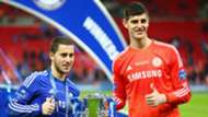 Thibaut Courtois Eden Hazard Chelsea 2015