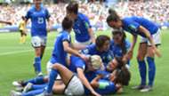 Italy players celebrating Jamaica Italy Women’s World Cup