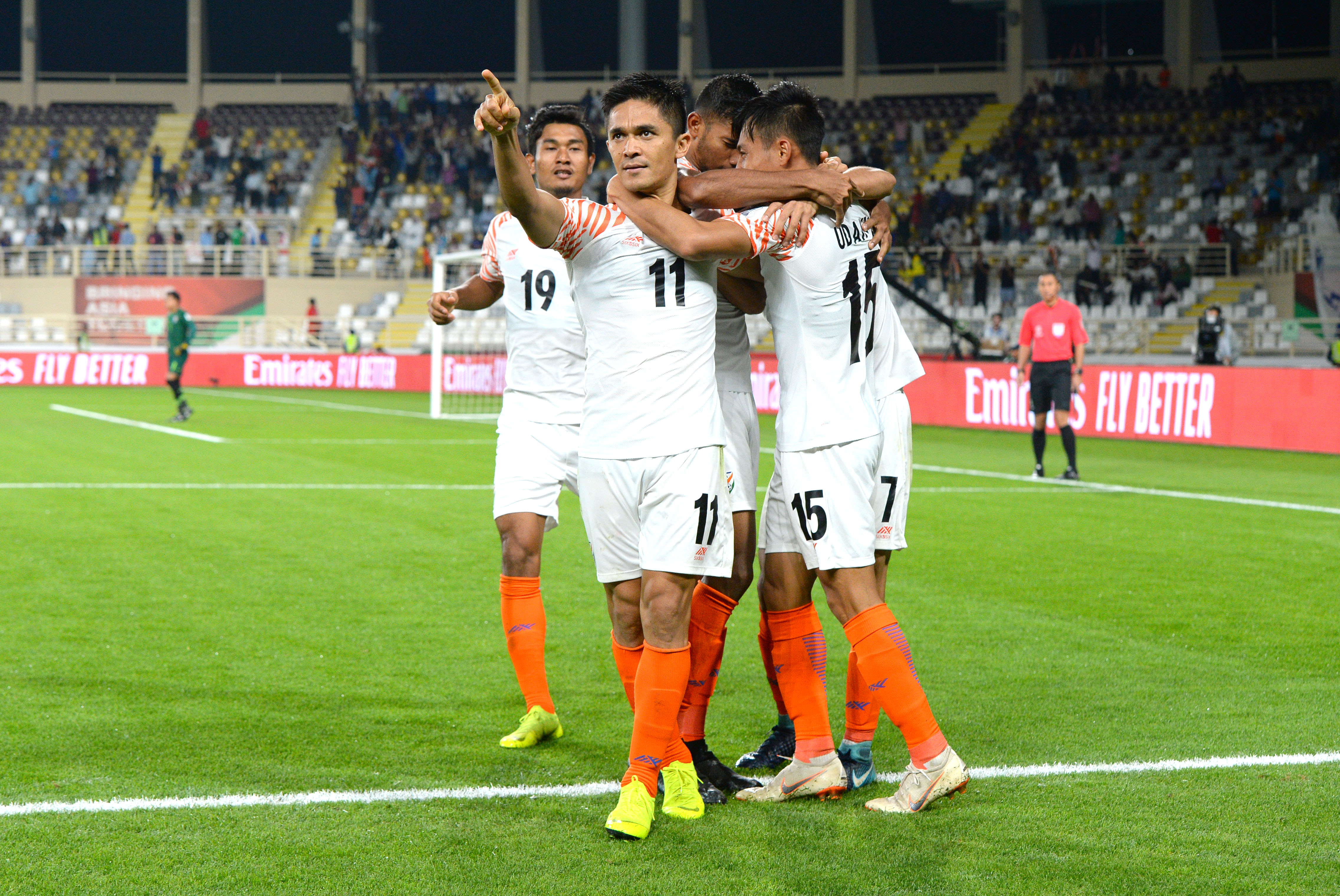 Sunil Chhetri wasn't named as the captain but he was the most influential player on the pitch for India