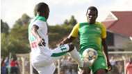 Patillah Omotto of Kariobangi Sharks v Mathare United.