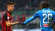 Krzysztof Piatek Kalidou Koulibaly Milan Napoli Serie A