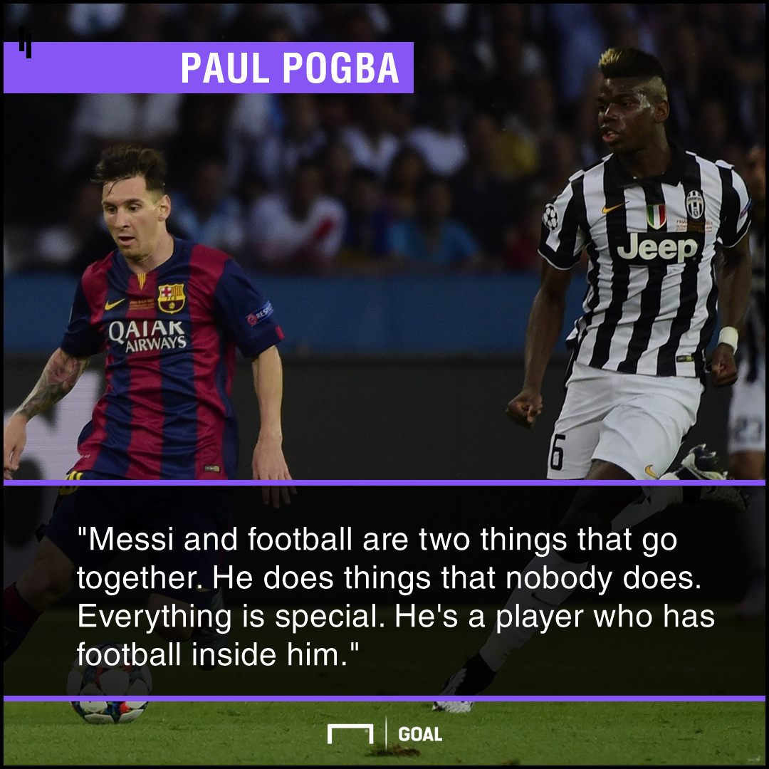 'Messi has football inside him' - Pogba admits to being a member of Barcelona star's fan club 'Messi has football inside him' - Pogba admits to being a member of Barcelona star's fan club