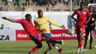 Mamelodi Sundowns v SuperSport United - August 2019 Thapelo Morena and Onismor Bhasera