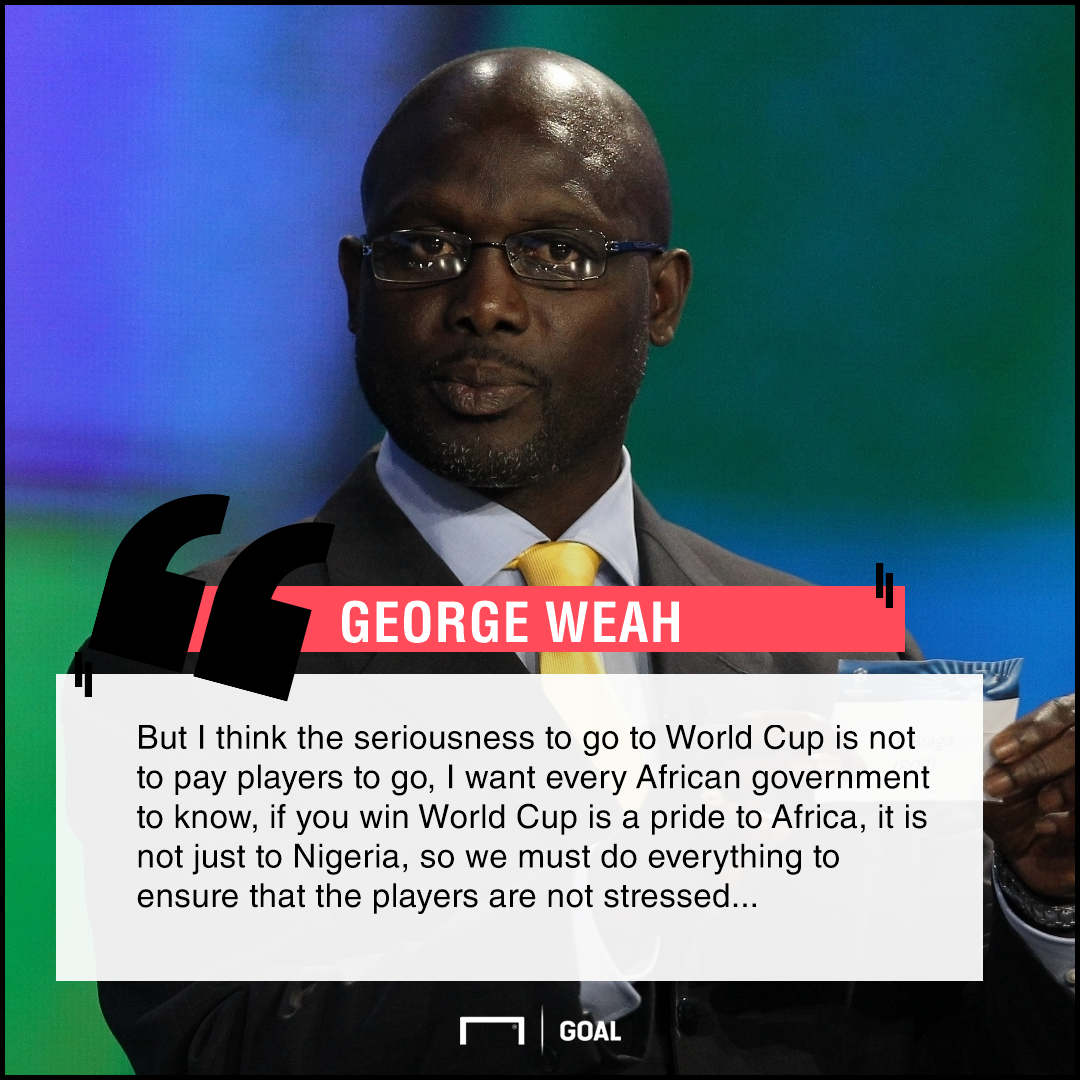 George Weah Explains How Nigeria Can Win Russia 2018 World Cup | Goal.com