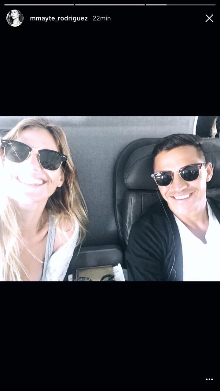 Mayte Rodríguez y Alexis Sánchez