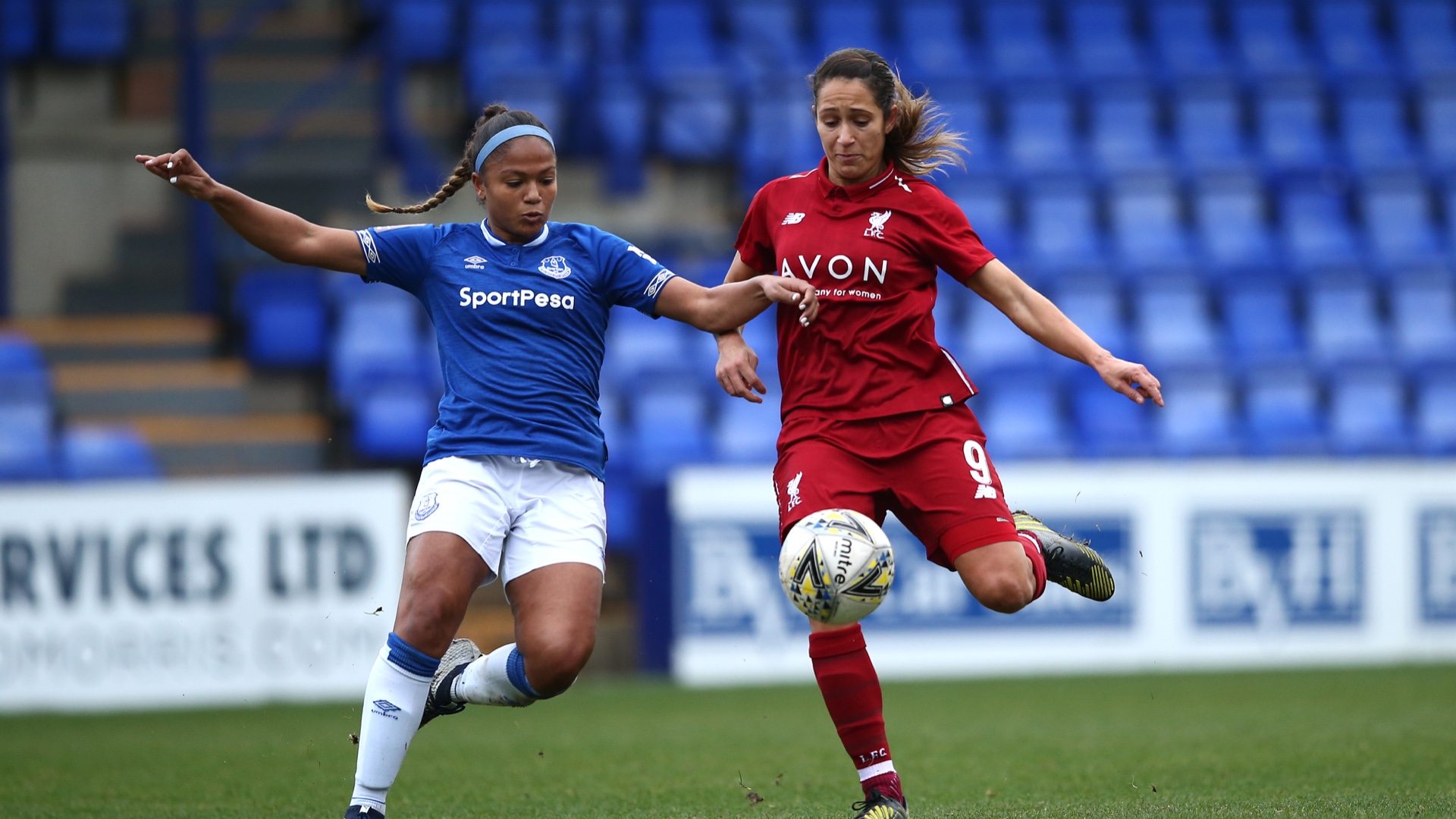 Liverpool Women v Everton Ladies Vicky Jepson targeting positive end