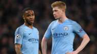 Raheem Sterling Kevin De Bruyne Manchester City 2018-19