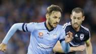 Milos Ninkovic Carl Valeri Melbourne Victory v Sydney FC A-League 26012017