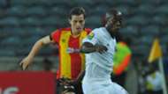 Ayman Ben Mohamed of Esperance challenged by Ben Motshwari of Orlando Pirates, February 2019