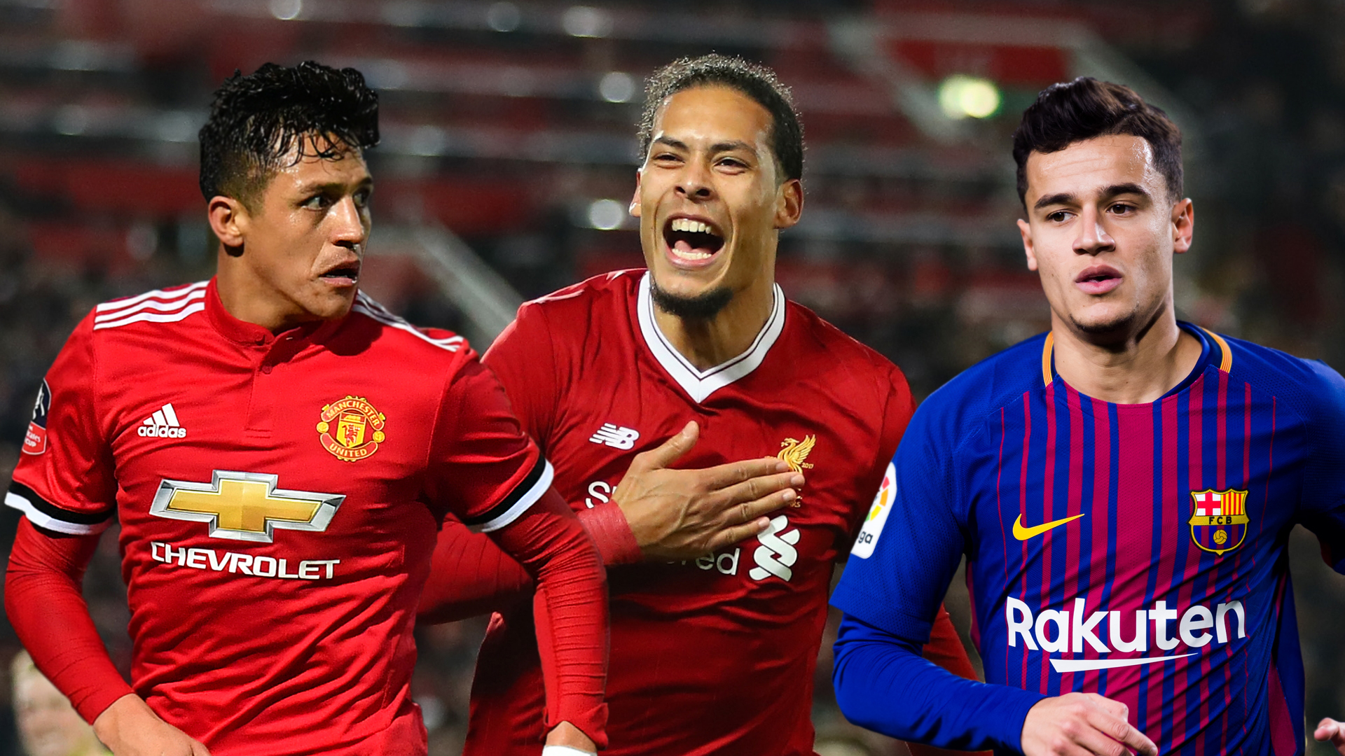 Alexis Sanchez, Virgil van Dijk, Coutinho