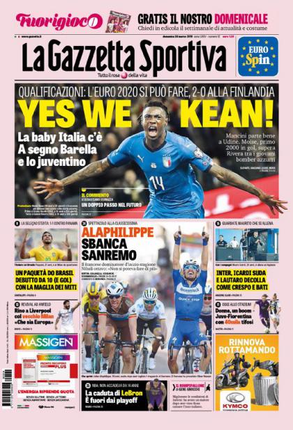 ONLY EMBED Moise Kean La Gazzetta dello Sport